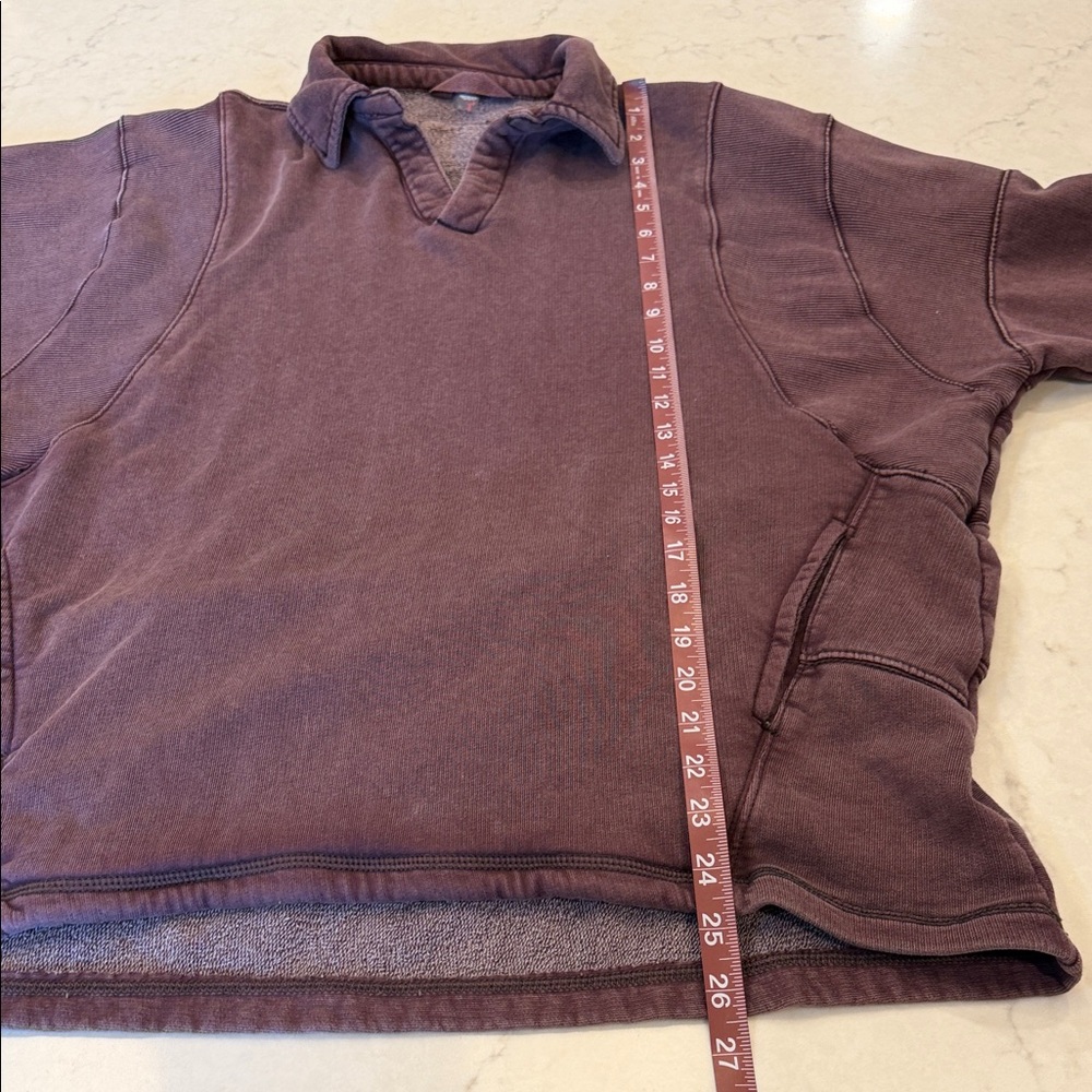 FREE PEOPLE Work It Out Pullover -‎ Black Walnut - Picture 9 of 11